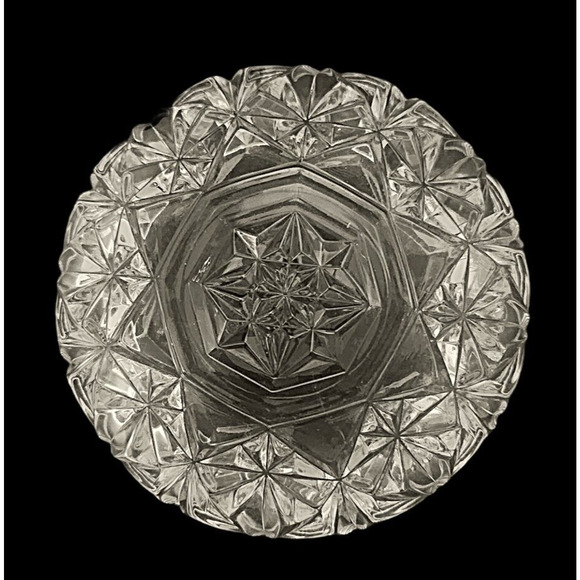 2 Unique Diamond patterned cut glass Candy/ Nut Dish - Picture 8 of 8